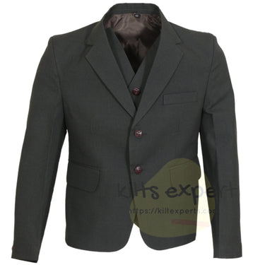 Scottish Olive Green Argyll Kilt Jacket With Vest – 15 Oz Finest Vacuna Wool Fabric With Vest Gauntlet Style Cuffs - Kilt Experts