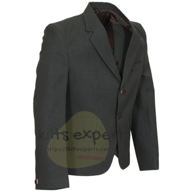 Scottish Olive Green Argyll Kilt Jacket With Vest – 15 Oz Finest Vacuna Wool Fabric With Vest Gauntlet Style Cuffs - Kilt Experts