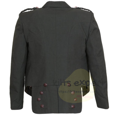 Scottish Olive Green Charlie Kilt Jacket With Vest – 15 Oz Finest Vacuna Wool Fabric With Vest Gauntlet Style Cuffs - Kilt Experts