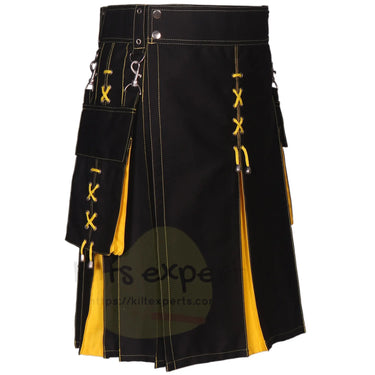 Utility Kilt Hybrid Modern 100% Cotton Jeans Kilt New For Men's - Kilt Experts