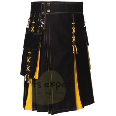 Utility Kilt Hybrid Modern 100% Cotton Jeans Kilt New For Men's
