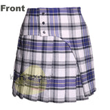 Women’s Tartan Mini Skirt – Elastic Back Scottish Plaid Skirt with Rivet Front Closure – Acrylic Wool Kilt Style Skirt - Kilt Experts