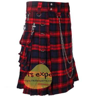 Men's Wedding 16OZ Tartan Kilt With Detachable Chain & Pockets Kilt Experts