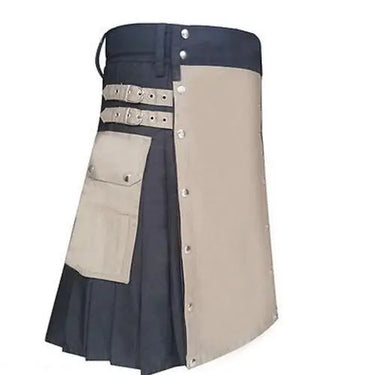 Black And Khaki Casual Party Dress Utility Kilt Kilt Experts
