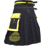 Black And Yellow Two Tone Modern Kilt Kilt Experts