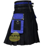 Black & Blue Two Tone Kilt Kilt Experts