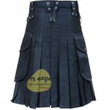 Black Cargo Utility Kilts For Men Kilt Experts
