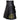 Black Genuine Cowhide Soft Leather Stud Kilt Kilt Experts