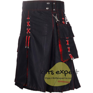 Black & Irish Ulster Tartan Hybird Kilt With New Look - Kilt Experts