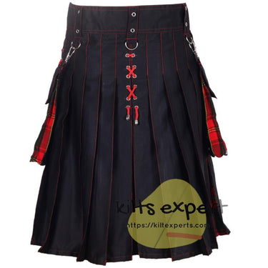 Black & Irish Ulster Tartan Hybird Kilt With New Look - Kilt Experts