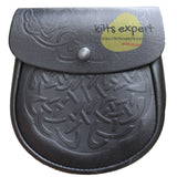 Black Leather Sporran Kilt Experts