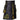 Black Men's Wedding Leather Kilt With Different Tartans In Few Pleats - Kilt Experts