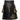 Black Men's Wedding Leather Kilt With Different Tartans In Few Pleats - Kilt Experts