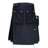 Black Modern Fashion Utility Kilt Kilt Experts