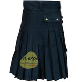 Black Modern Utility Kilts For Active Men Kilt Experts