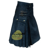 Black Modern Utility Kilts For Active Men Kilt Experts