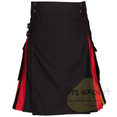 Black Rainbow Utility Kilt For Men - Kilt Experts