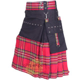 Black & Royal Stewart Modern Kilt For Men Kilt Experts