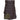 Black Shadow Tartan Heavy 16OZ Leather Straps Utility Kilt - Kilt Experts