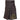 Black Shadow Tartan Heavy 16OZ Leather Straps Utility Kilt - Kilt Experts