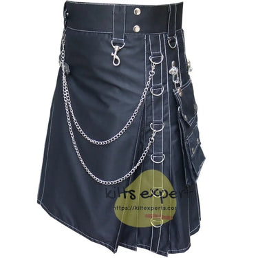 Black Stud Kilt For Men's Kilt Experts