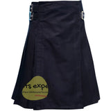 Black Tartan Style Utility Kilt Kilt Experts