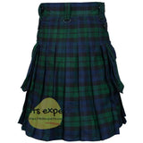 Black Watch 16Oz Leather Straps Utility Kilt Kilt Experts