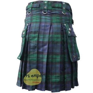 Black Watch Gothic Zipper Utility Kilt Kilt Experts