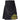 Black Wedding Hybird Kilt In Cotton/Leather - Kilt Experts