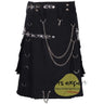 Black Wedding Stud Kilt With Detachable Pockets - Kilt Experts