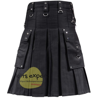 Black Zipper Kilt For men Kilt Experts