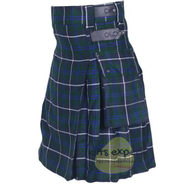 Blue Douglas Leather Straps Utility Kilt Kilt Experts
