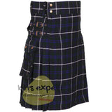 Blue Douglas Tartan Acrylic Wool Heavy 16Oz Utility Kilt - Kilt Experts
