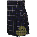 Blue Douglas Tartan Acrylic Wool Heavy 16Oz Utility Kilt - Kilt Experts