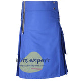 Blue Gothic Zipper Utility Kilt Kilt Experts