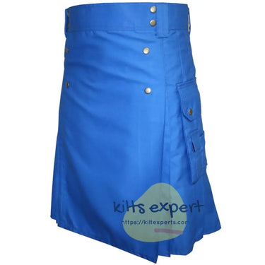 Blue Modern Utility Kilts For Active Men Kilt Experts