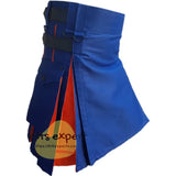 Blue & Orange Two Tone Hybird Kilt Kilt Experts