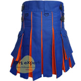 Blue & Orange Two Tone Hybird Kilt Kilt Experts