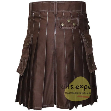 Chocolate Brown Modern Utility Kilt Kilt Experts