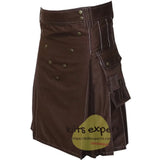 Chocolate Brown Modern Utility Kilt Kilt Experts