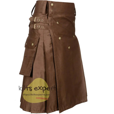 Chocolate Brown 5 Button Utility Kilt Kilt Experts