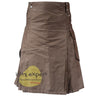 Chocolate Brown Cargo Utility Kilt For Active Men Kilt Experts