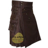 Chocolate Brown Modern Utility Kilt Kilt Experts