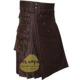 Chocolate Brown Modern Utility Kilt Kilt Experts