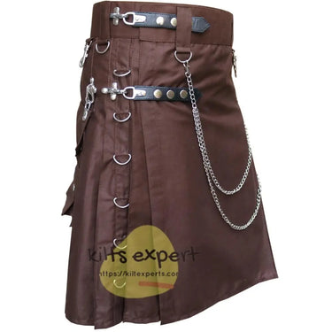 Chocolate Brown Stud Kilt Kilt Experts