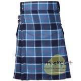Clan Blue Tartan 16Oz Acrylic Wool Utility Kilt Kilt Experts