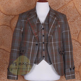 Fraser Weathered 16OZ Tartan Argyle Jacket With 5 Button Waistcoat (Available In Many Tartans) - Kilt Experts