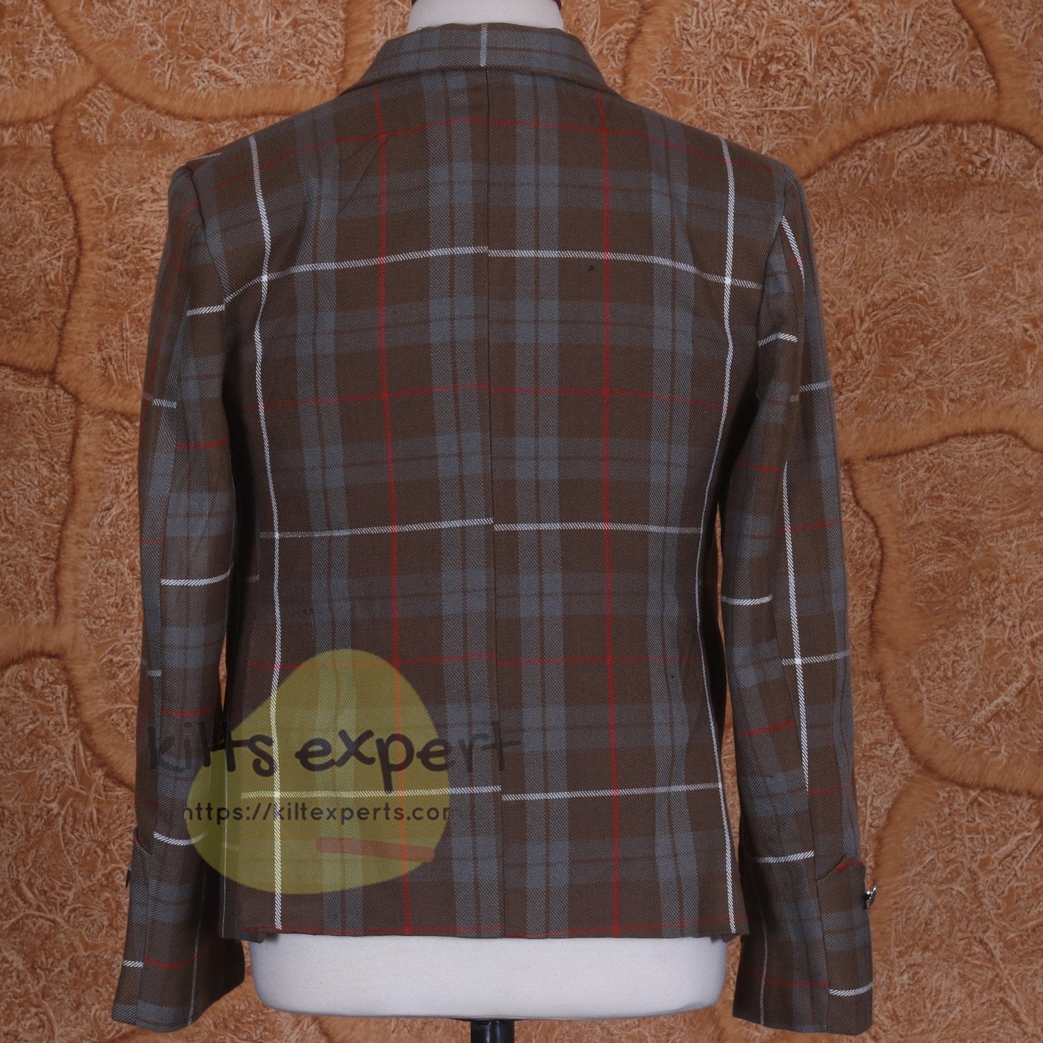 Fraser Weathered 16OZ Tartan Argyle Jacket With 5 Celtic Button Waistcoat (Available In Many Tartans) - Kilt Experts