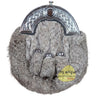 Grey Fur Rabbit 3 Teasel Sporran With Chain Belt Kilt Experts