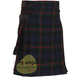 Gunn Modern Tartan Heavy 16OZ Leather Straps Utility Kilt - Kilt Experts